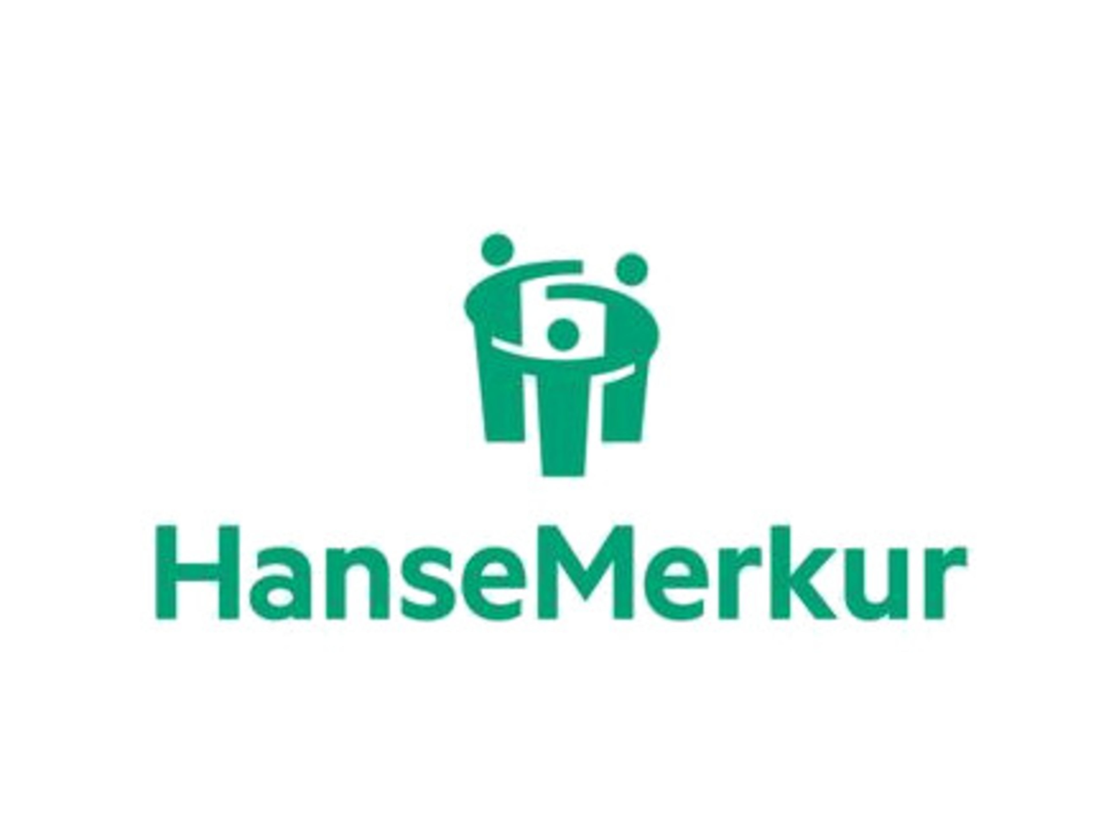 HanseMerkur Logo mit grünem Symbol und Schriftzug. HanseMerkur Logo mit grünem Symbol und Schriftzug.