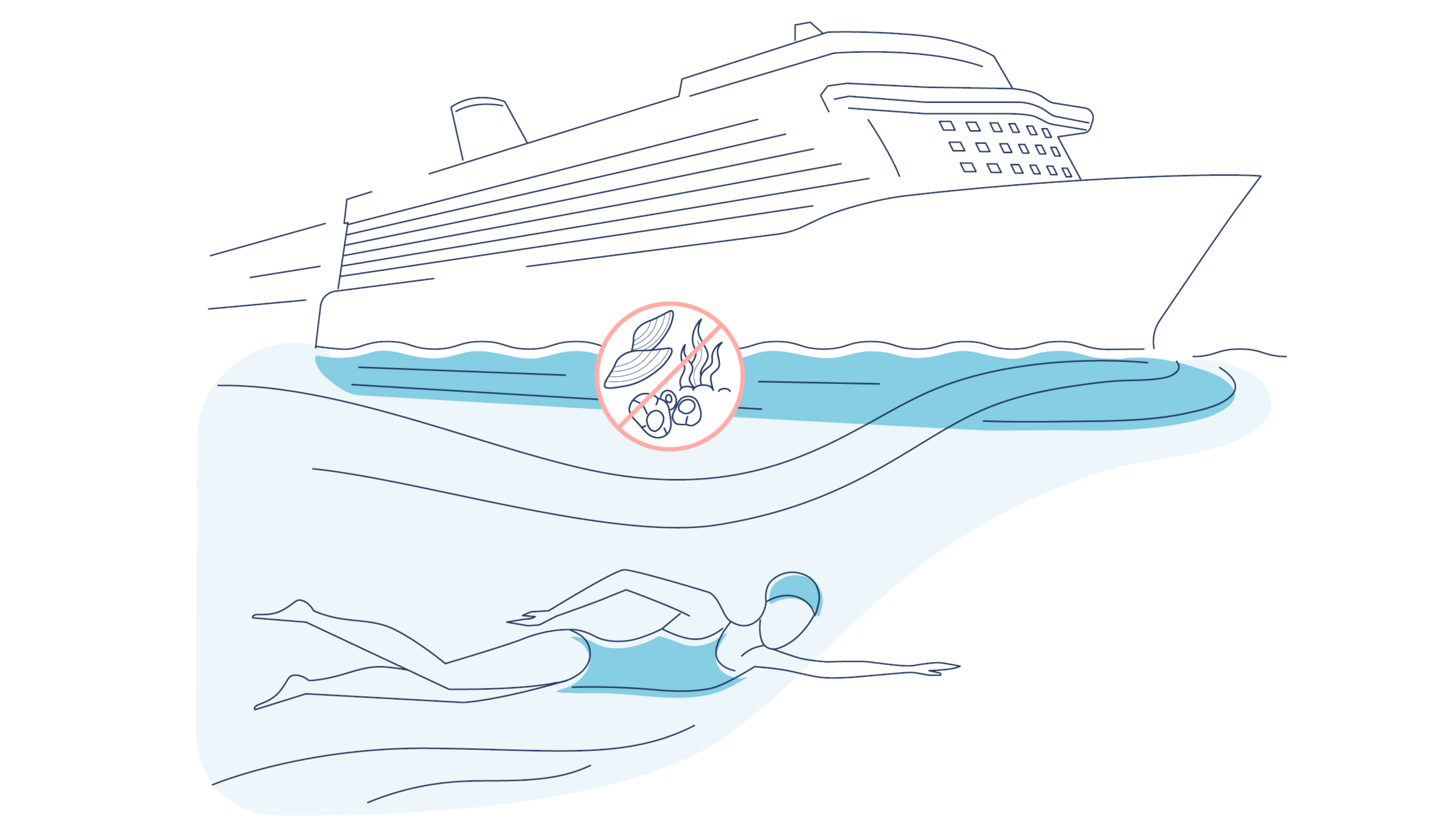 Kreuzfahrtschiff der Mein Schiff® Flotte, Schwimmerin, sauberes Wasser.