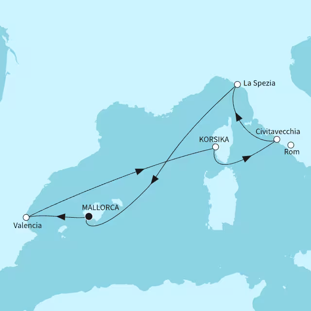 Höhepunkte des Westlichen Mittelmeers - ab/bis Palma