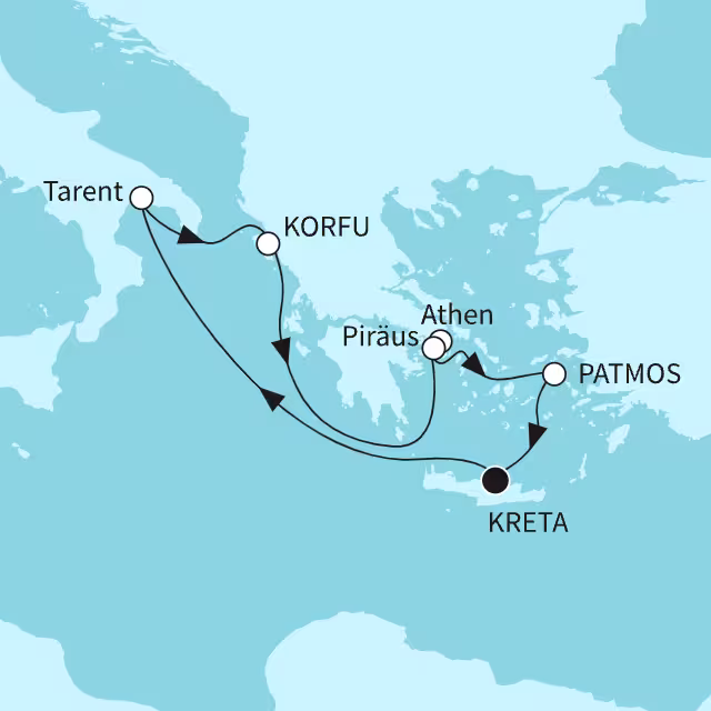 Zauberhafte Inseln im Östlichen Mittelmeer - ab/bis Heraklion