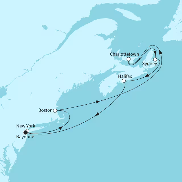 Neuengland und Kanada - ab/bis Bayonne (New York)
