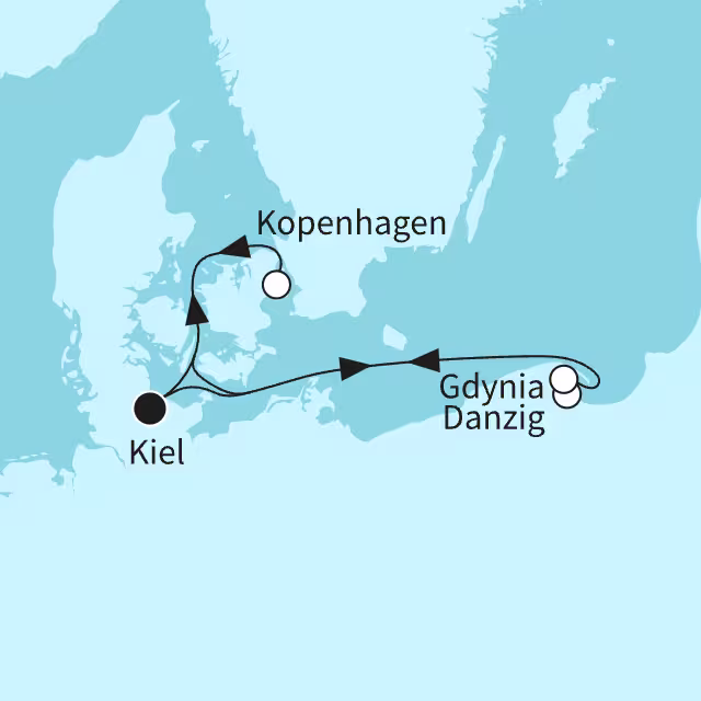 Kurzreise Ostsee mit Kopenhagen - ab/bis Kiel