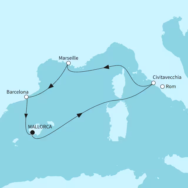 Höhepunkte des Westlichen Mittelmeers - ab/bis Palma