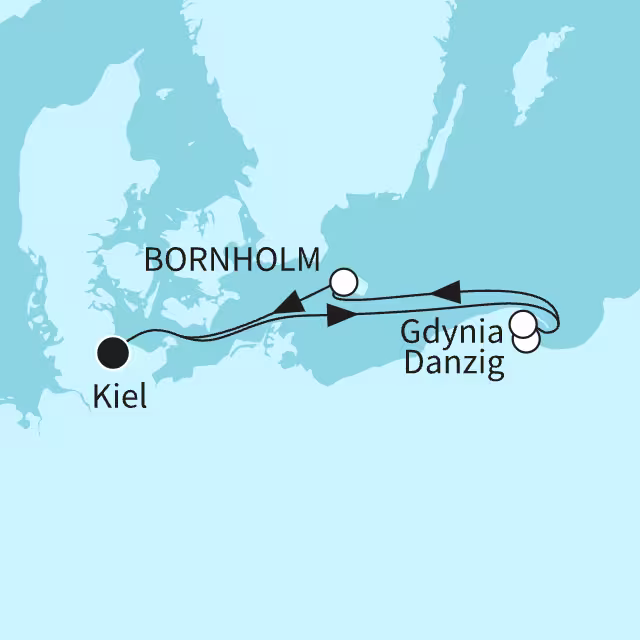 Kurzreise Ostsee - ab/bis Kiel