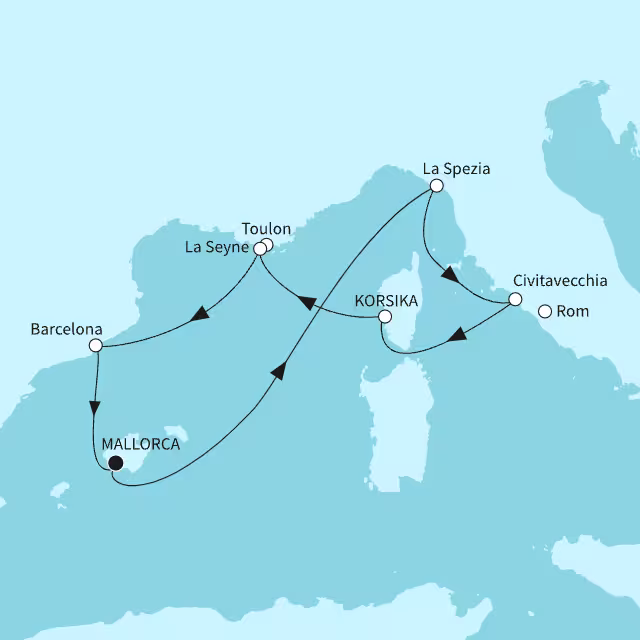 Höhepunkte des Westlichen Mittelmeers - ab/bis Palma
