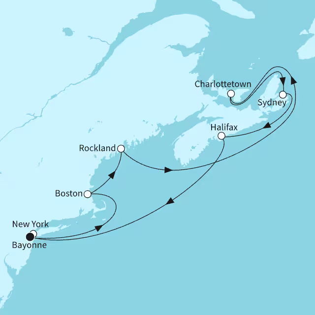 Neuengland und Kanada - ab/bis Bayonne