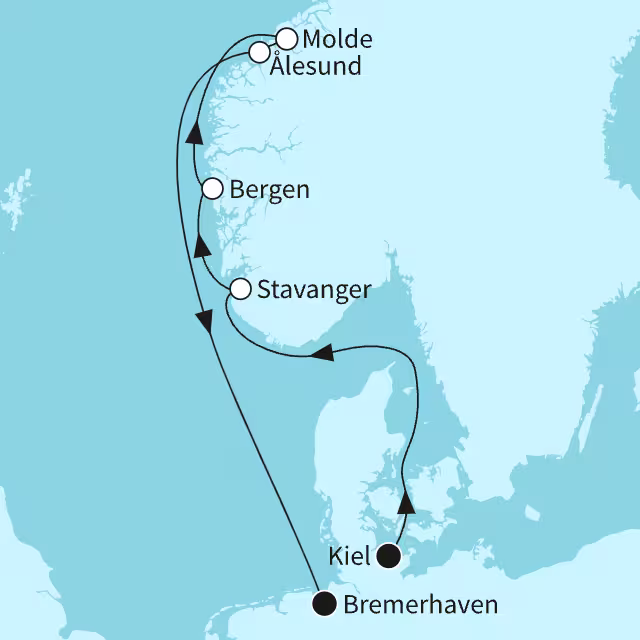 Kleine Winterreise nach Norwegen - ab Kiel/bis Bremerhaven