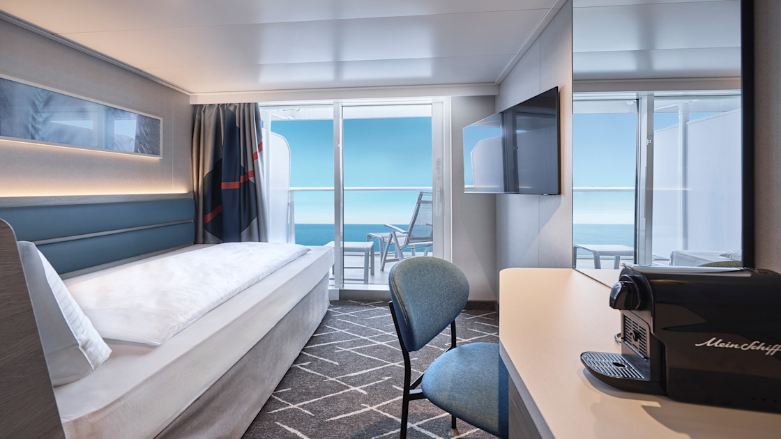 Die Einzelkabine Balkon der Mein Schiff Flotte | TUI Cruises