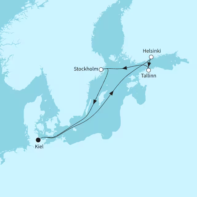 Metropolen der Ostsee - ab/bis Kiel