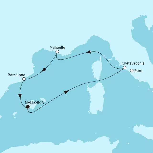 Höhepunkte des Westlichen Mittelmeers - ab/bis Palma