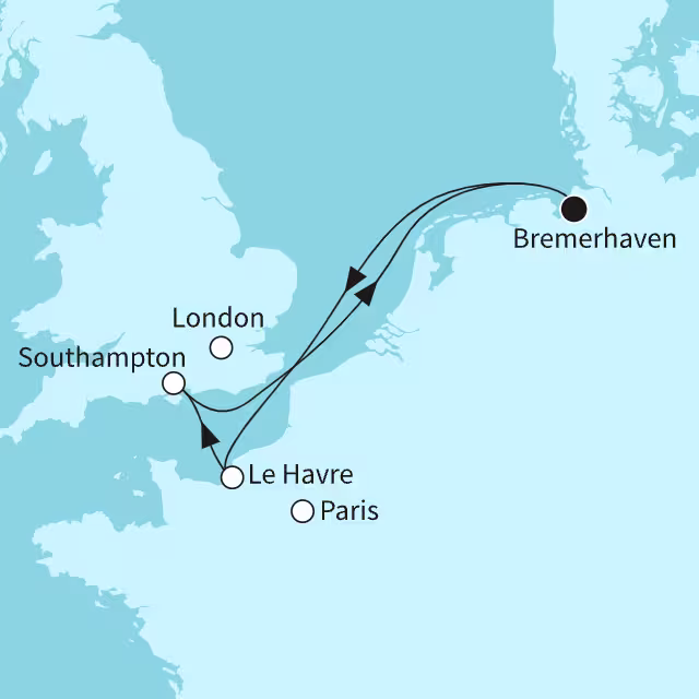 Küstenzauber am Ärmelkanal - ab/bis Bremerhaven