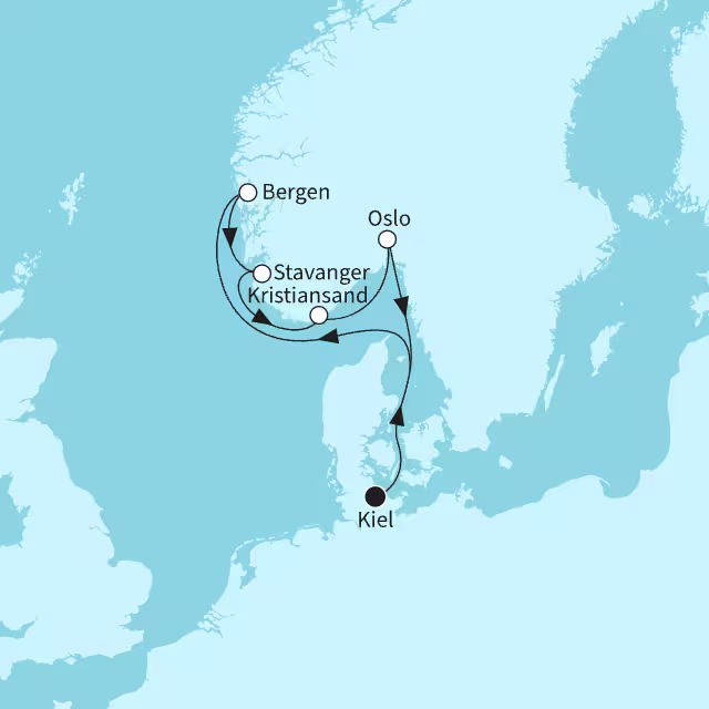 Vielfalt Norwegens - ab/bis Kiel